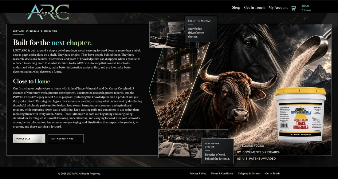 LGCY ARC homepage work